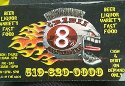 A business card with flames and a helmet on it.