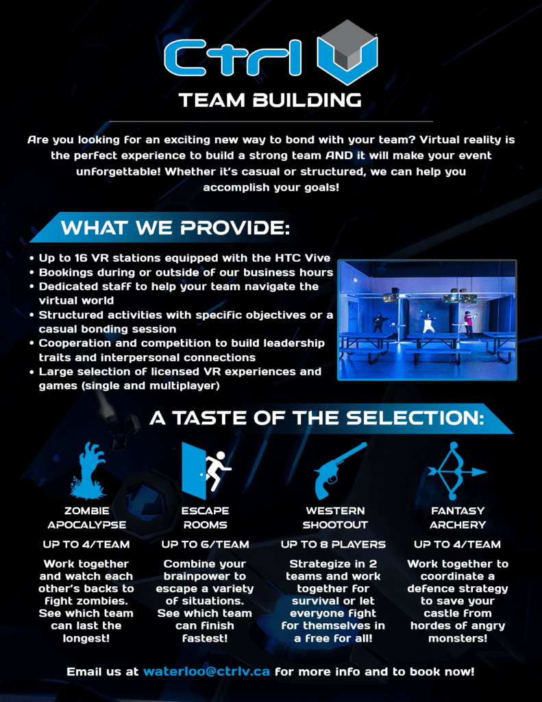 A flyer with information about team building.