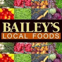 A collage of different types of food with the words bailey 's local foods in front.