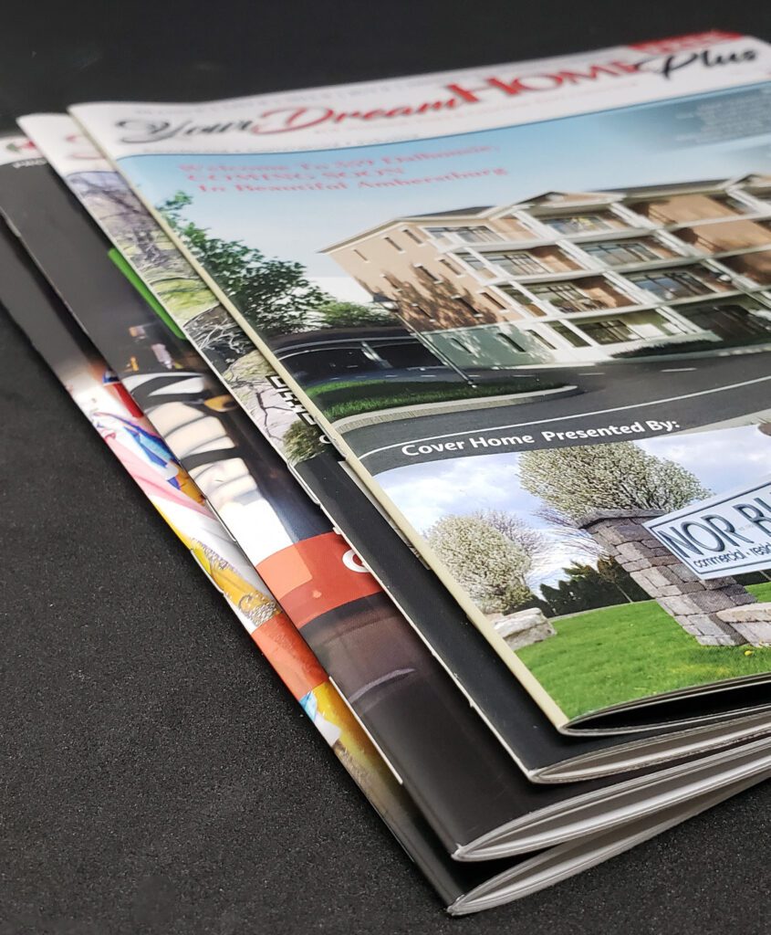 Full-colour magazine printing samples